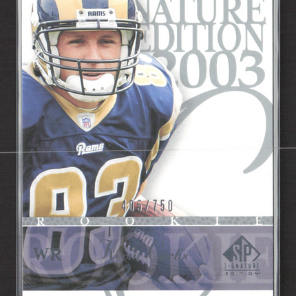 2003 Upper Deck SP Signature Edition Kevin Curtis #158 /750