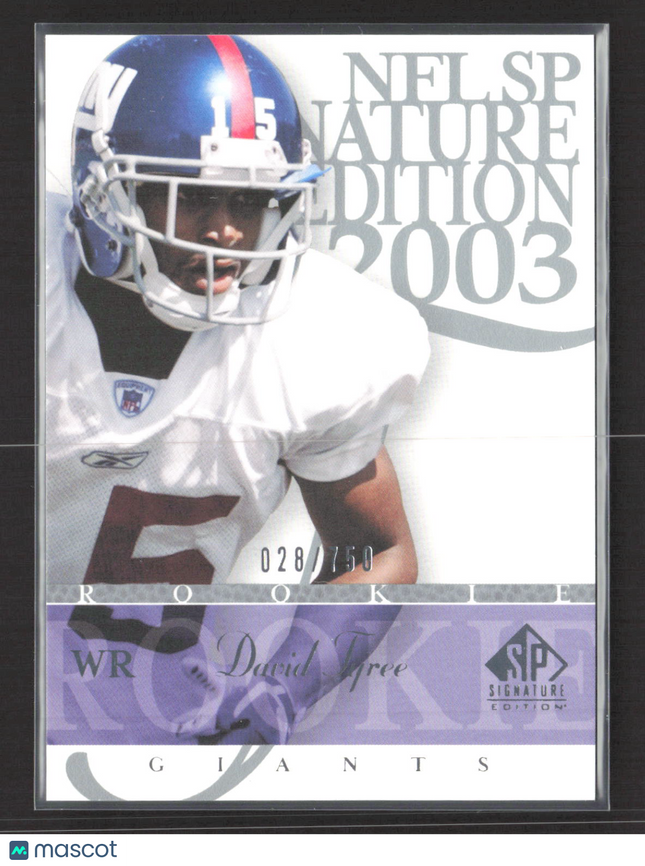 2003 Upper Deck SP Signature Edition David Tyree #155 028/750