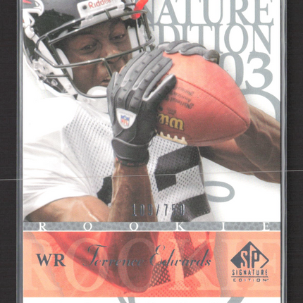 2003 Upper Deck SP Signature Edition Terrence Edwards #151 109/750