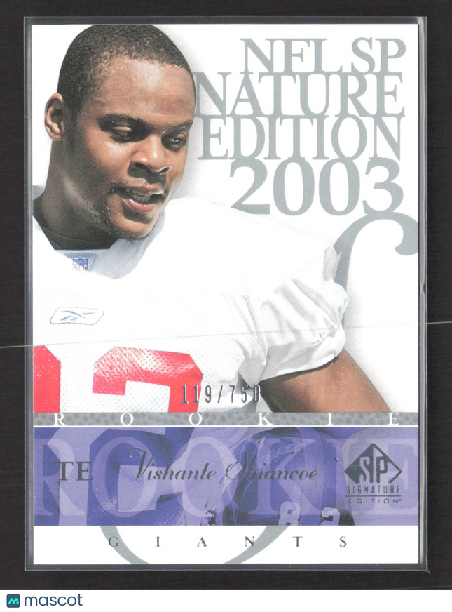 2003 Upper Deck SP Signature Edition Vishante Shiancoe #148 119/750