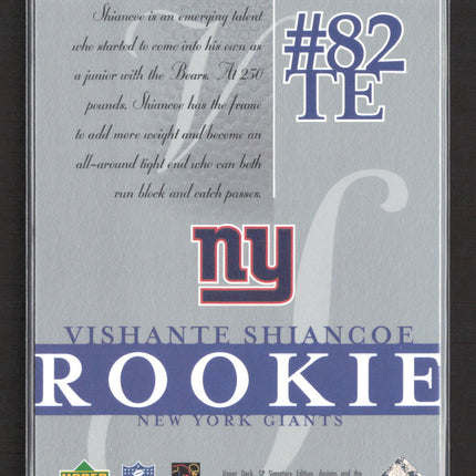 2003 Upper Deck SP Signature Edition Vishante Shiancoe #148 119/750