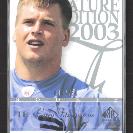 2003 Upper Deck SP Signature Edition Casey Fitzsimmons #147 /750
