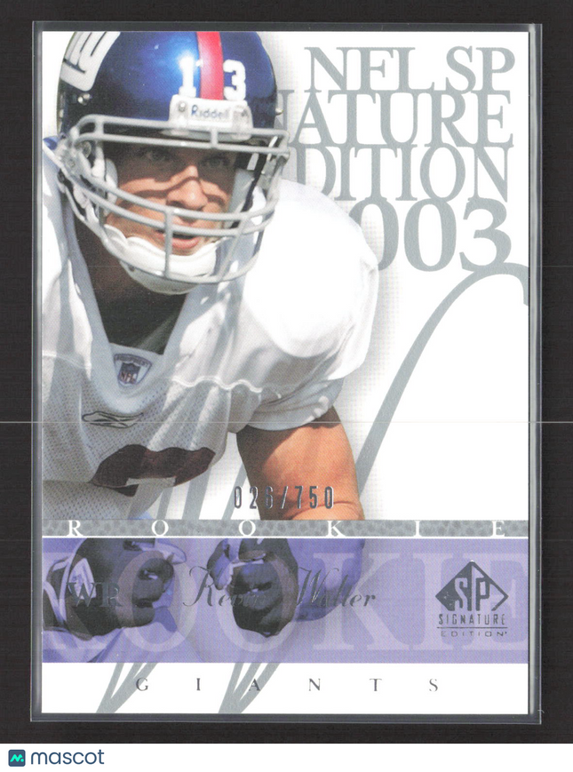 2003 Upper Deck SP Signature Edition Kevin Walter #144 026/750