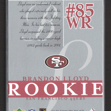 2003 Upper Deck SP Signature Edition Brandon Lloyd #139 017/750