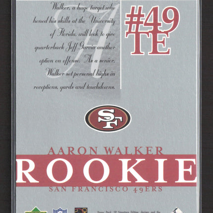2003 Upper Deck SP Signature Edition Aaron Walker #138 582/750