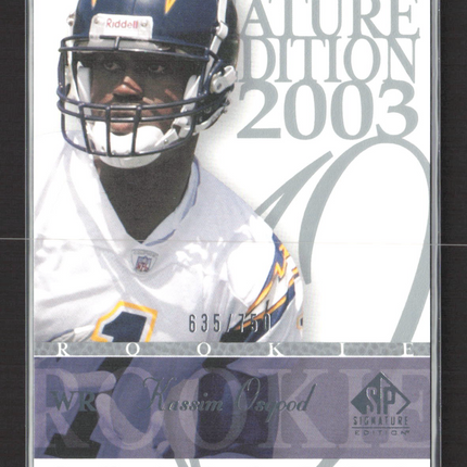 2003 Upper Deck SP Signature Edition Kassim Osgood #135 635/750
