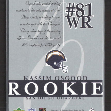 2003 Upper Deck SP Signature Edition Kassim Osgood #135 635/750