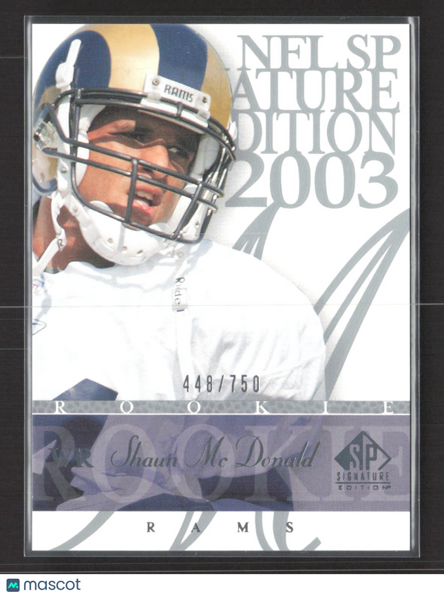 2003 Upper Deck SP Signature Edition Shaun McDonald #133 448/750