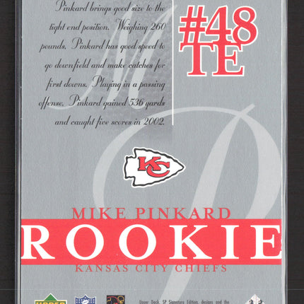 2003 Upper Deck SP Signature Edition Mike Pinkard #132 215/750