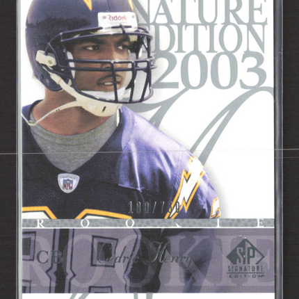 2003 Upper Deck SP Signature Edition Cedric Henry #126 180/750