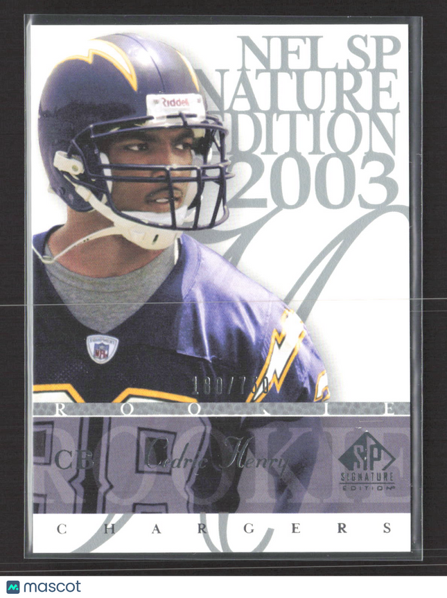 2003 Upper Deck SP Signature Edition Cedric Henry #126 180/750