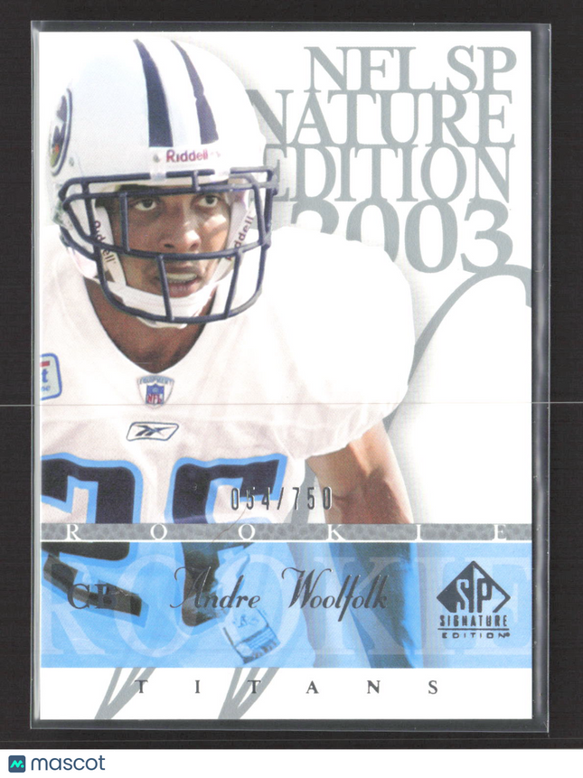 2003 Upper Deck SP Signature Edition Andre Woolfolk #125 054/750