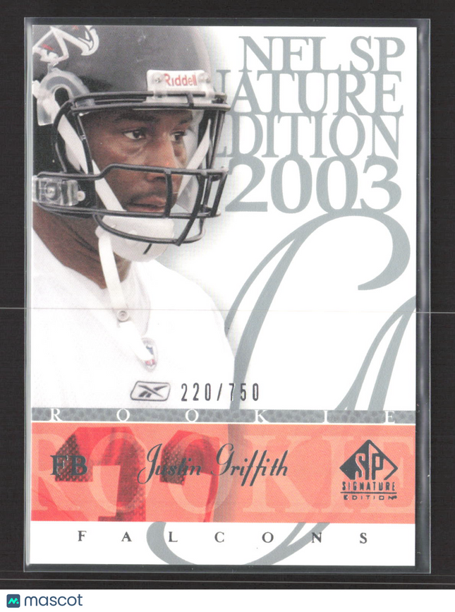 2003 Upper Deck SP Signature Edition Justin Griffith #122 220/750