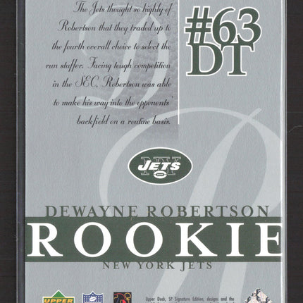 2003 Upper Deck SP Signature Edition Dewayne Robertson #121 600/750