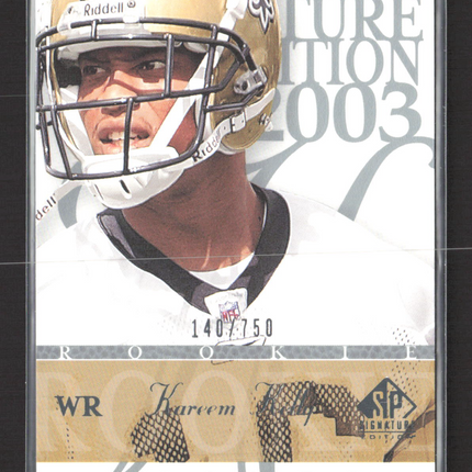 2003 Upper Deck SP Signature Edition Kareem Kelly #115 /750
