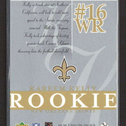 2003 Upper Deck SP Signature Edition Kareem Kelly #115 /750