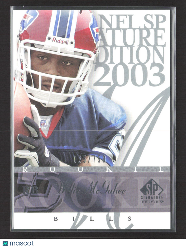 2003 Upper Deck SP Signature Edition Willis McGahee #112 025/750