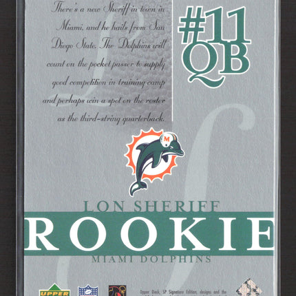 2003 Upper Deck SP Signature Edition Lon Sheriff #108 /750