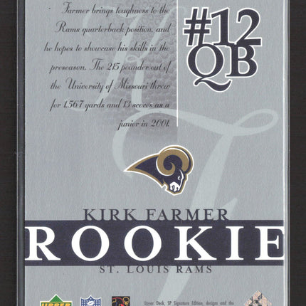 2003 Upper Deck SP Signature Edition Kirk Farmer #102 616/750
