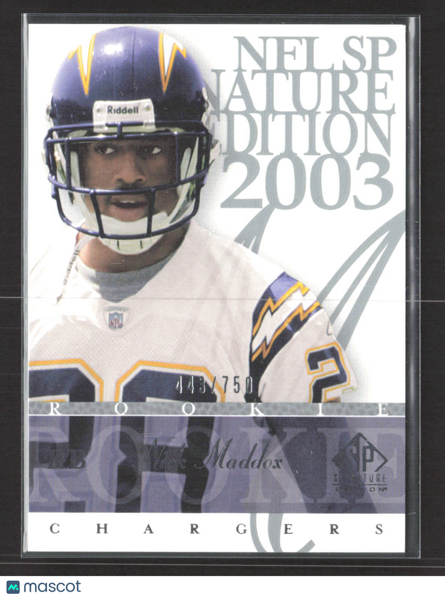 2003 Upper Deck SP Signature Edition Nick Maddox #113 443/750