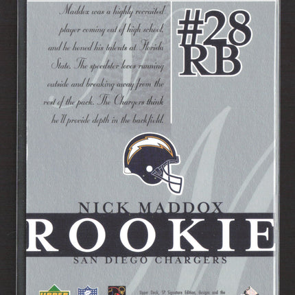 2003 Upper Deck SP Signature Edition Nick Maddox #113 443/750