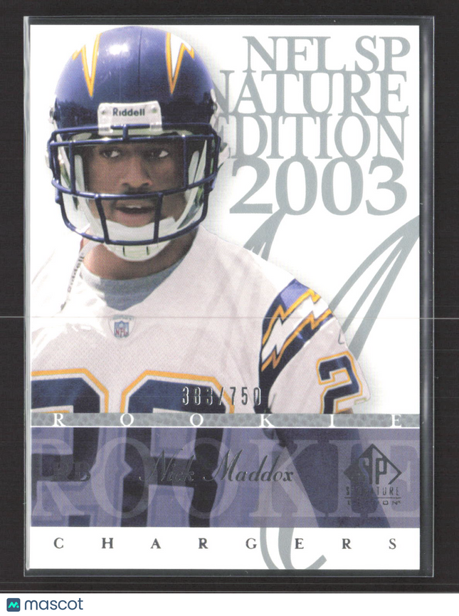 2003 Upper Deck SP Signature Edition Nick Maddox #113 /750