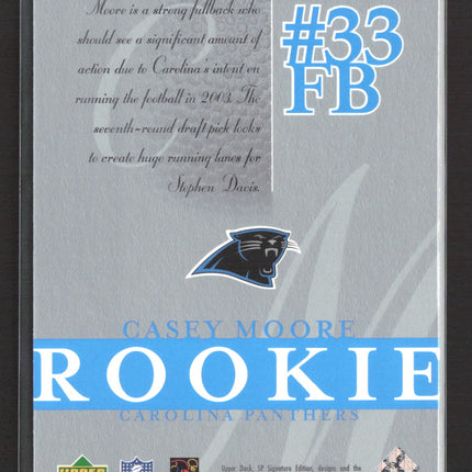 2003 Upper Deck SP Signature Edition Casey Moore #109 640/750