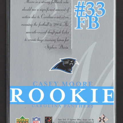 2003 Upper Deck SP Signature Edition Casey Moore #109 530/750