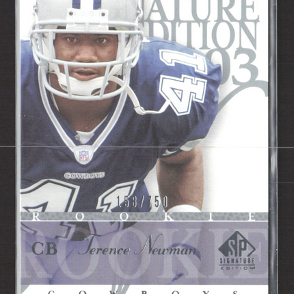 2003 Upper Deck SP Signature Edition Terence Newman #118 158/750
