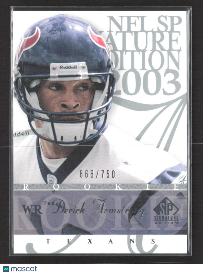 2003 Upper Deck SP Signature Edition Derick Armstrong #107 668/750