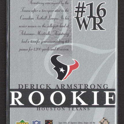 2003 Upper Deck SP Signature Edition Derick Armstrong #107 648/750