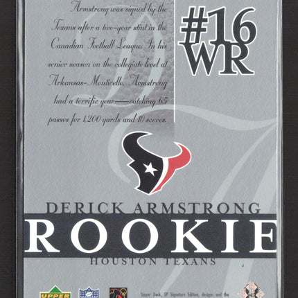 2003 Upper Deck SP Signature Edition Derick Armstrong #107 326/750