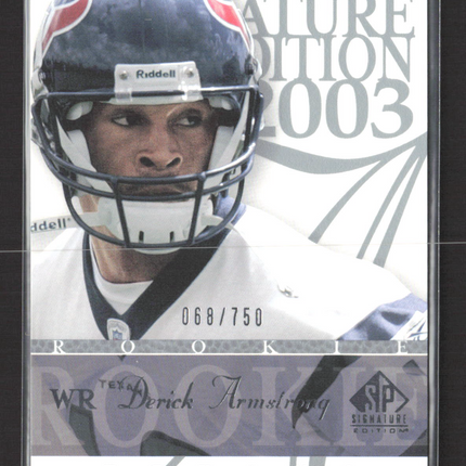 2003 Upper Deck SP Signature Edition Derick Armstrong #107 068/750