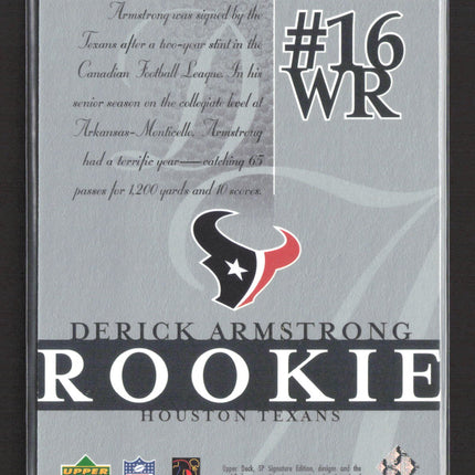 2003 Upper Deck SP Signature Edition Derick Armstrong #107 068/750
