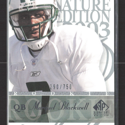 2003 Upper Deck SP Signature Edition Marquel Blackwell #104 290/750