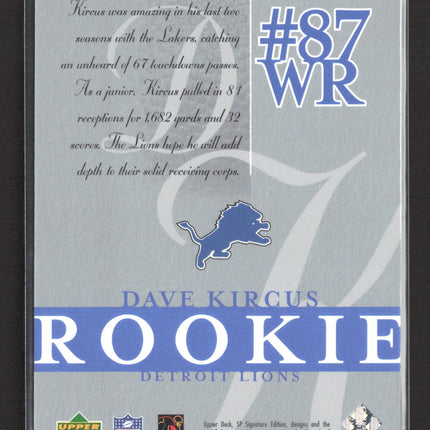 2003 Upper Deck SP Signature Edition David Kircus #129 /750
