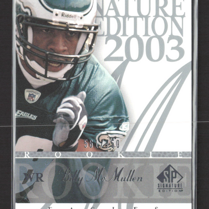 2003 Upper Deck SP Signature Edition Billy McMullen #127 /750
