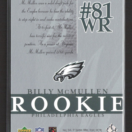 2003 Upper Deck SP Signature Edition Billy McMullen #127 /750