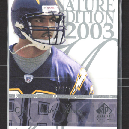 2003 Upper Deck SP Signature Edition Cedric Henry #126 /750
