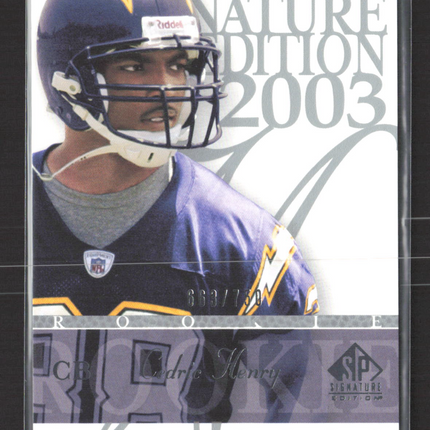 2003 Upper Deck SP Signature Edition Cedric Henry #126 /750