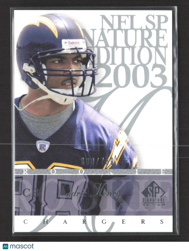 2003 Upper Deck SP Signature Edition Cedric Henry #126 /750