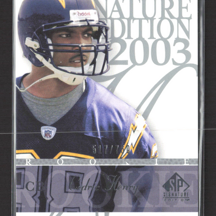 2003 Upper Deck SP Signature Edition Cedric Henry #126 /750
