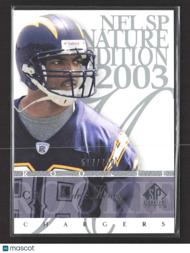 2003 Upper Deck SP Signature Edition Cedric Henry #126 /750