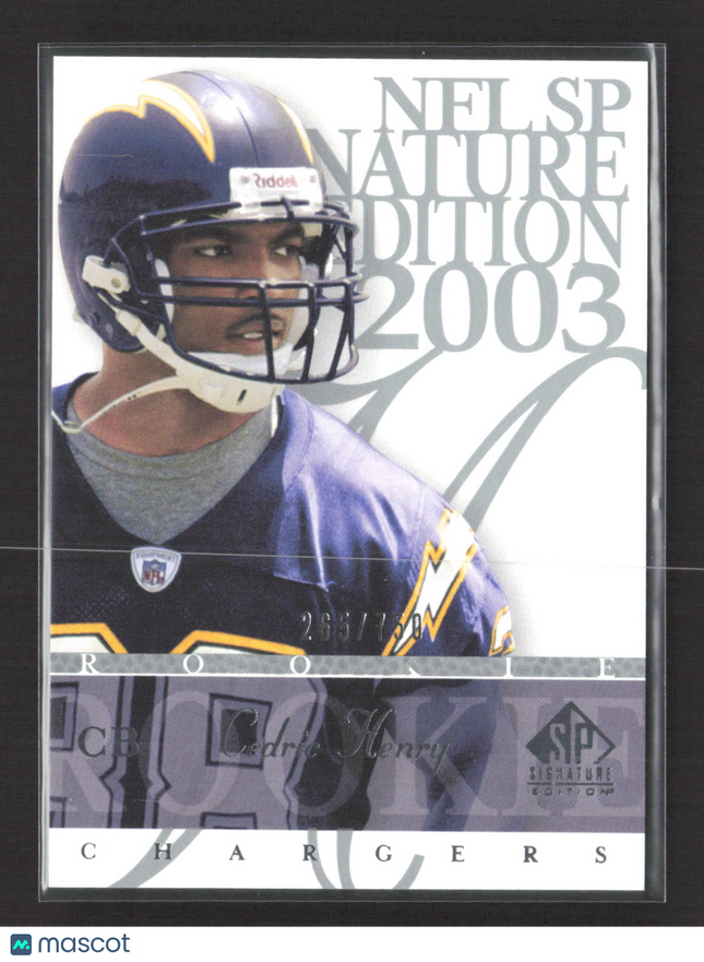 2003 Upper Deck SP Signature Edition Cedric Henry #126 265/750
