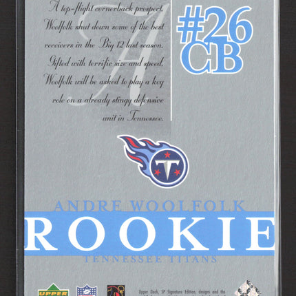 2003 Upper Deck SP Signature Edition Andre Woolfolk #125 743/750