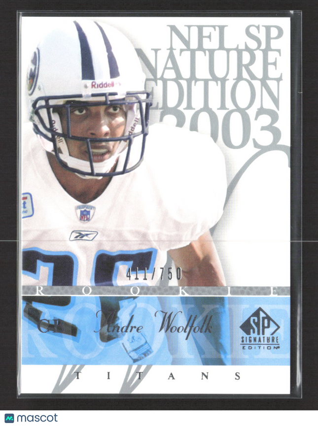 2003 Upper Deck SP Signature Edition Andre Woolfolk #125 411/750