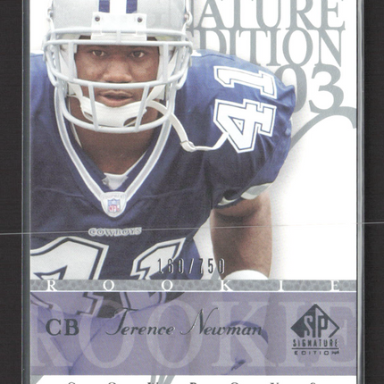 2003 Upper Deck SP Signature Edition Terence Newman #118 160/750