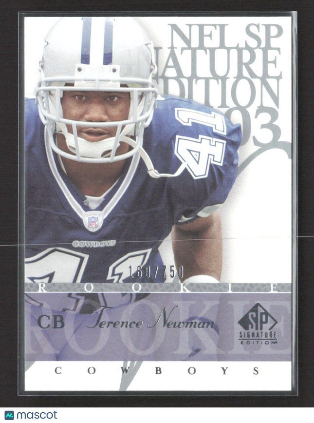 2003 Upper Deck SP Signature Edition Terence Newman #118 160/750