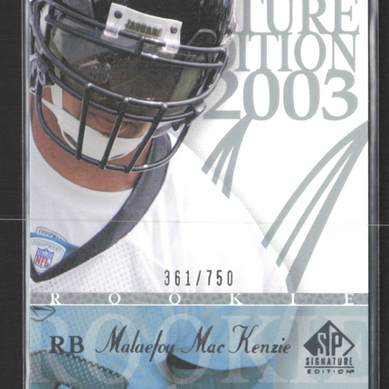 2003 Upper Deck SP Signature Edition Malaefou MacKenzie #116 361/750