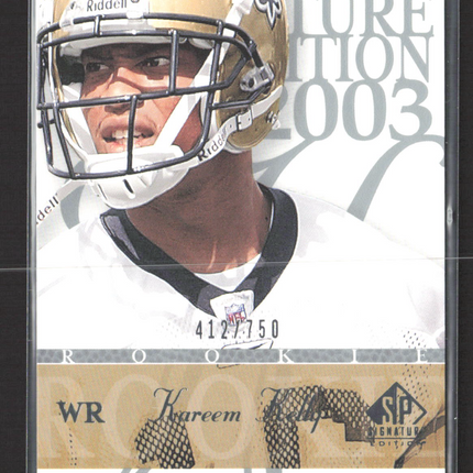 2003 Upper Deck SP Signature Edition Kareem Kelly #115 /750